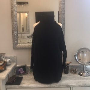 New Olivaceous cut out black turtleneck open shoulder sweater